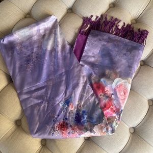 100% Silk Watercolor Women's Scarf / Shawl